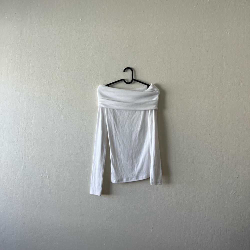 White Off-Shoulder Sweater